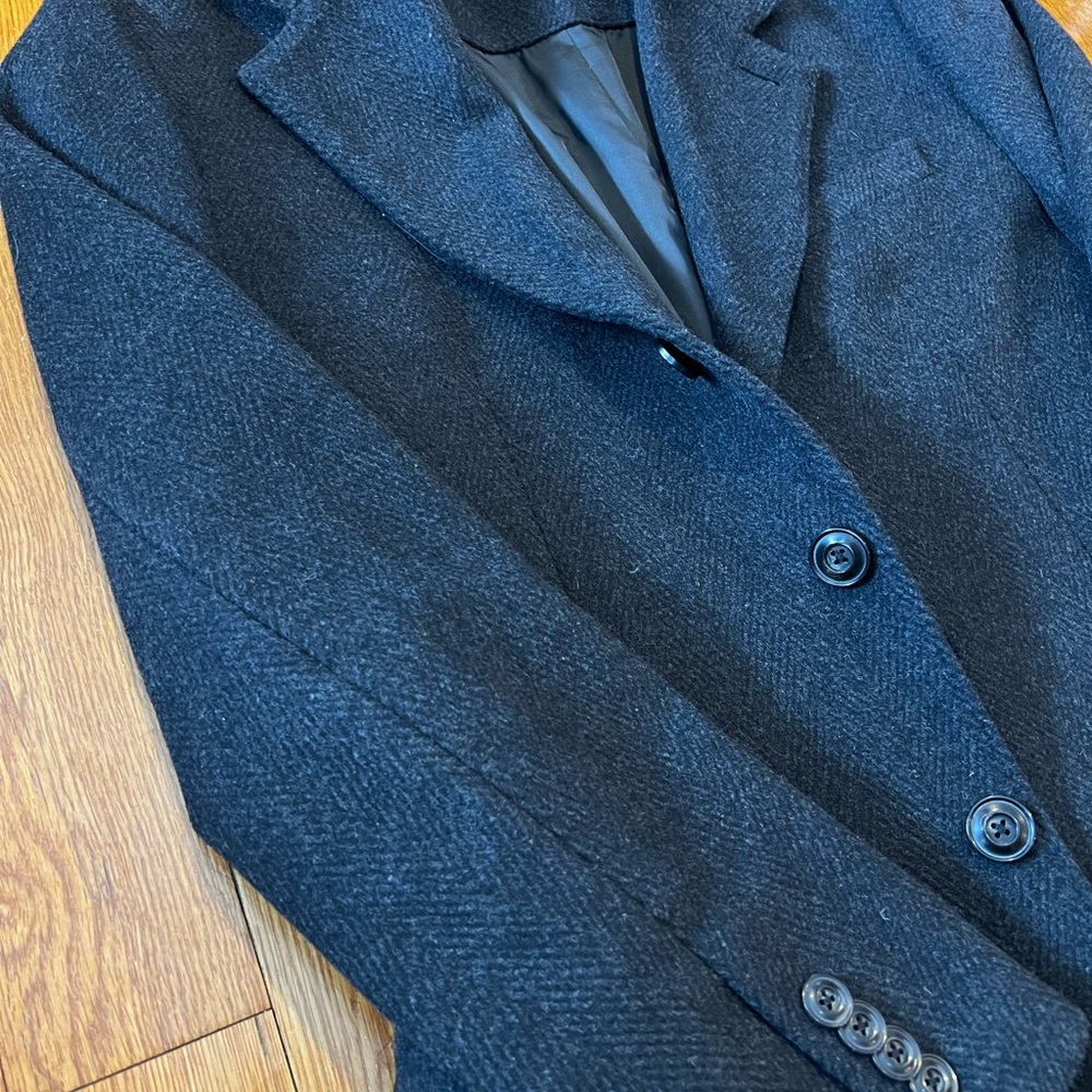 Joseph Abboud Charcoal Wool Peacoat - Picture 2 of 8